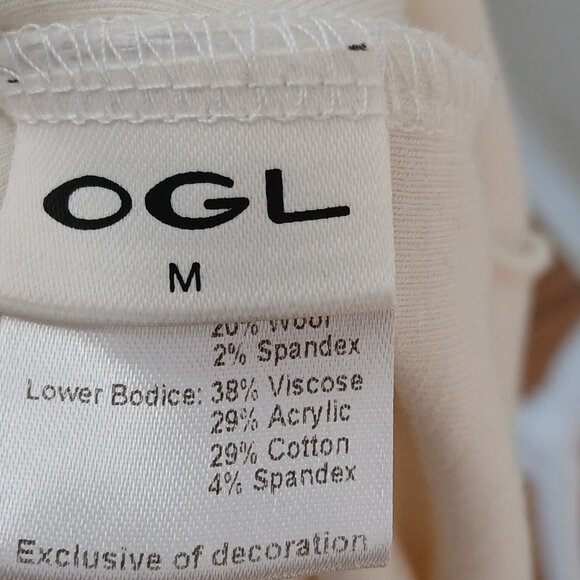 OGL Tencel Wool Blend Sheer Shoulder Thermal Brami Top Size Medium - Picture 6 of 7